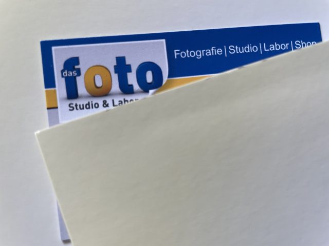 Fotomappen mit Visitenkarte